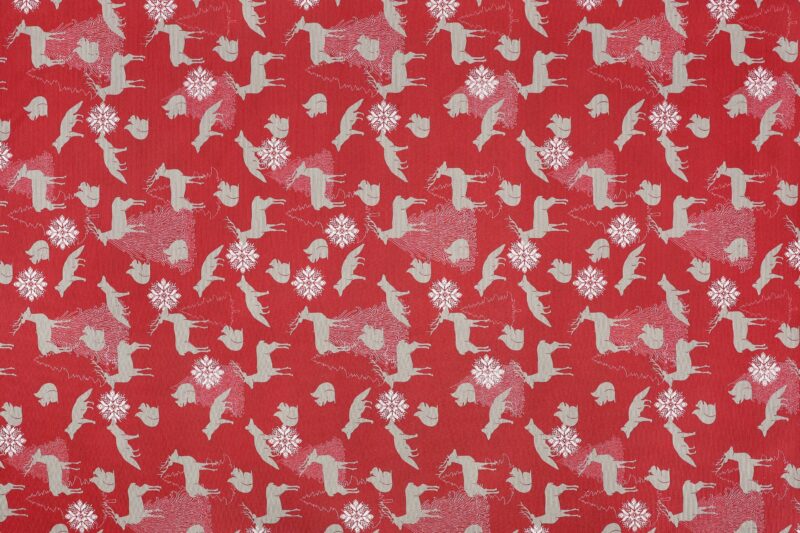 Christmas fabric LONETA forest animals width 140 cm by Stofex.