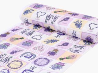 Teflon fabric lavender variation width 160 cm by Stofex.