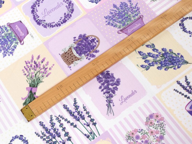 Teflon fabric lavender variation width 160 cm by Stofex.