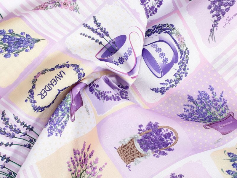 Teflon fabric lavender variation width 160 cm by Stofex.