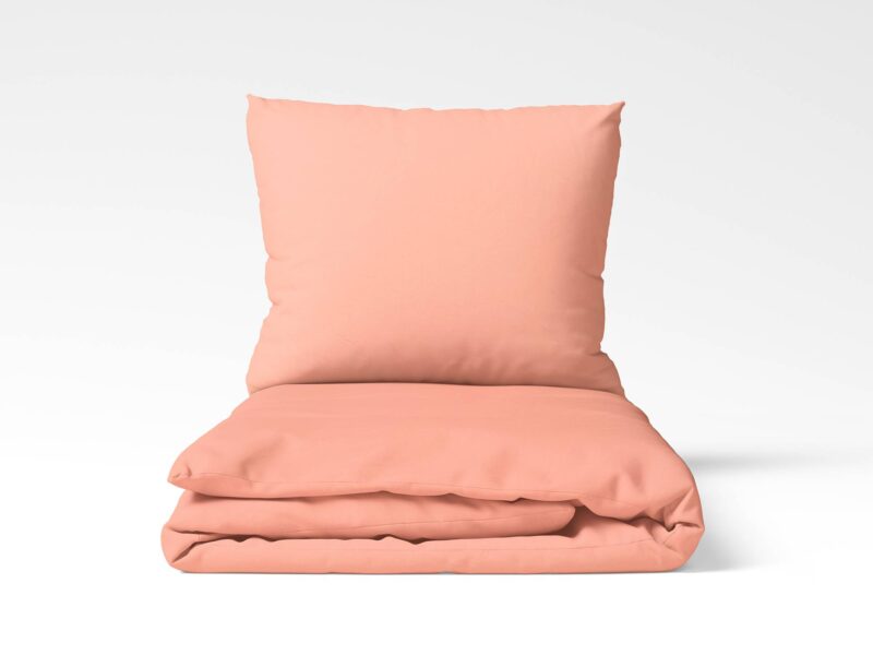 Cotton bed linen salmon colour by Stofex.