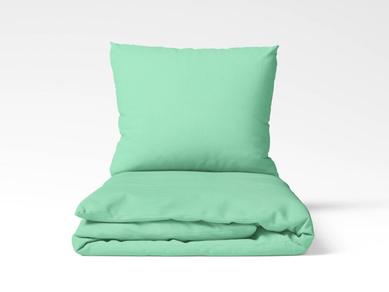 Cotton bed linen mint colour by Stofex.