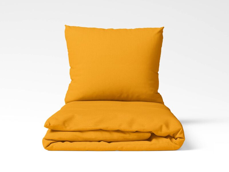 Cotton bed linen mustard yellow colour by Stofex.