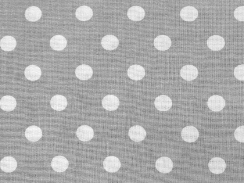 Cotton fabric polka dots on grey by Stofex.