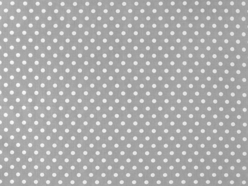 Cotton fabric polka dots on grey by Stofex.