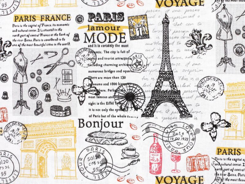 Cotton fabric Paris by Stofex.