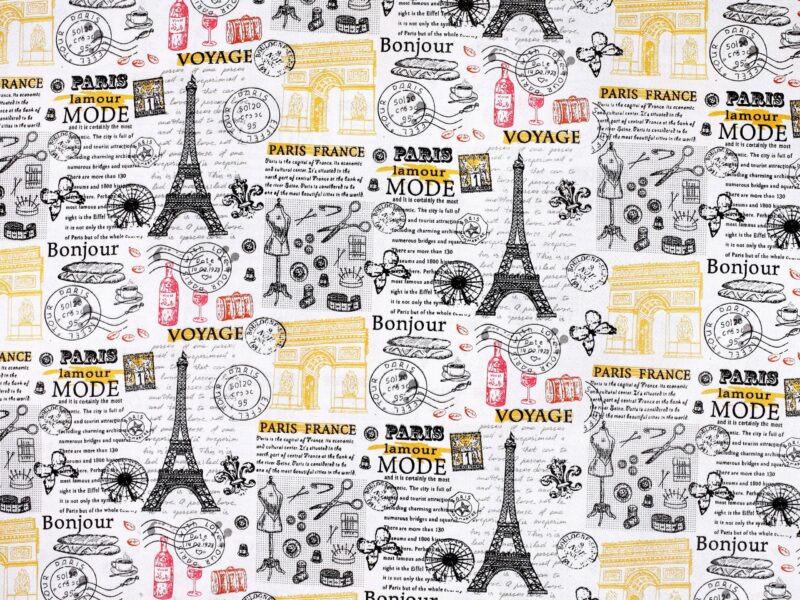 Cotton fabric Paris by Stofex.