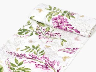 100% Cotton fabric wisteria flowers by Stofex.