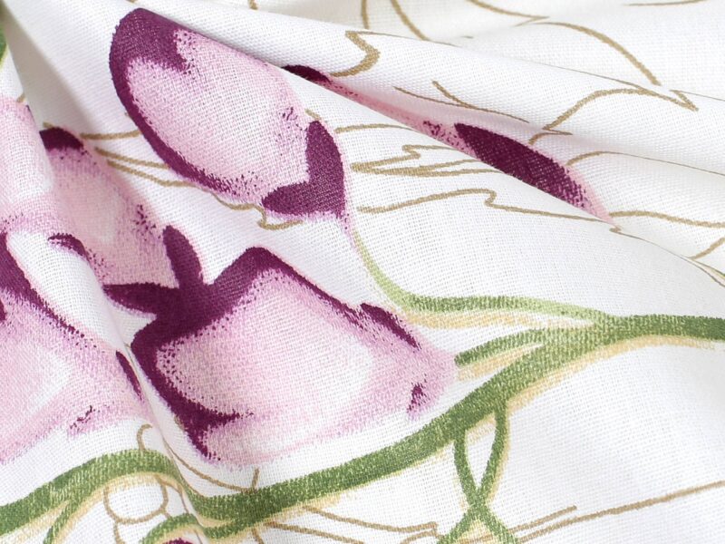 100% Cotton fabric wisteria flowers by Stofex.