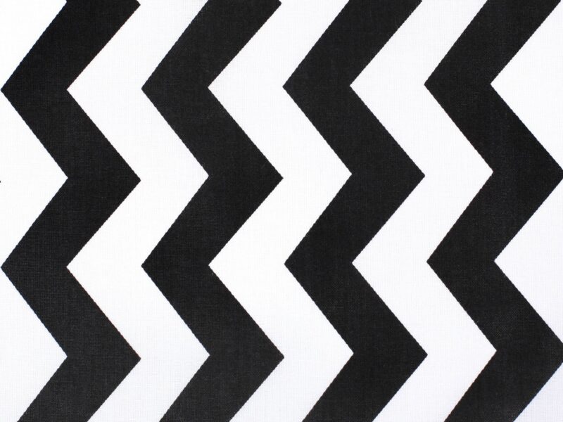 Cotton fabric black and white zigzag by Stofex.