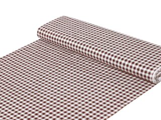 Cotton fabric brown checkered by Stofex.