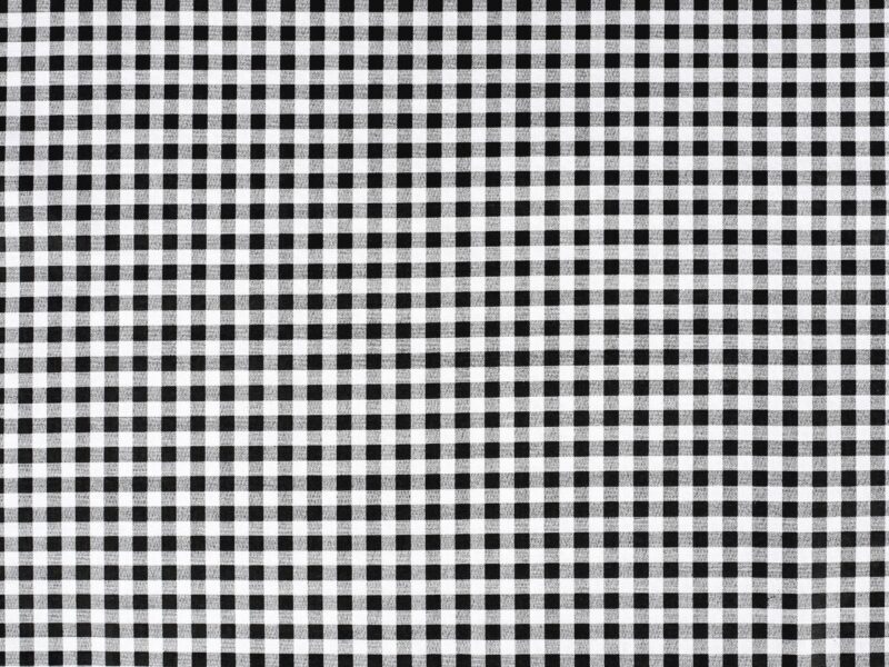 Cotton fabric black checkered by Stofex.