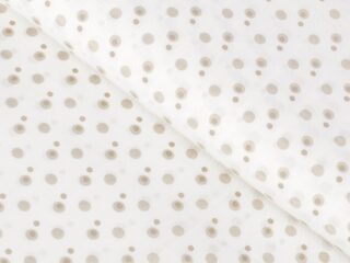 Cotton fabric brown polka dots on creambrown polka dots on cream by Stofex.