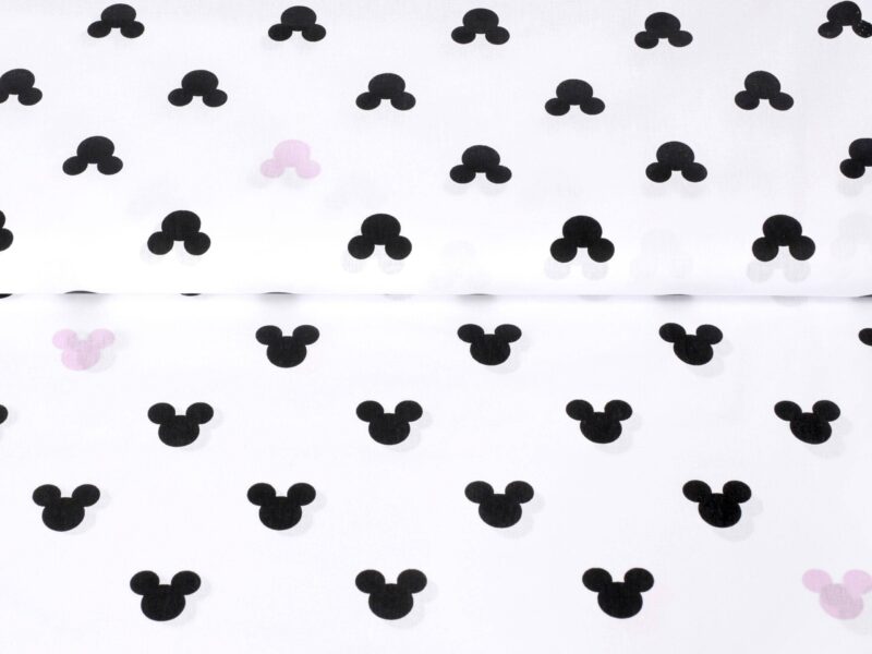 Cotton fabric Mickey mouse pink by Stofex.