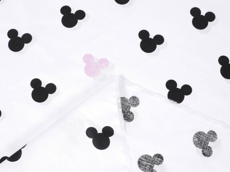 Cotton fabric Mickey mouse pink by Stofex.