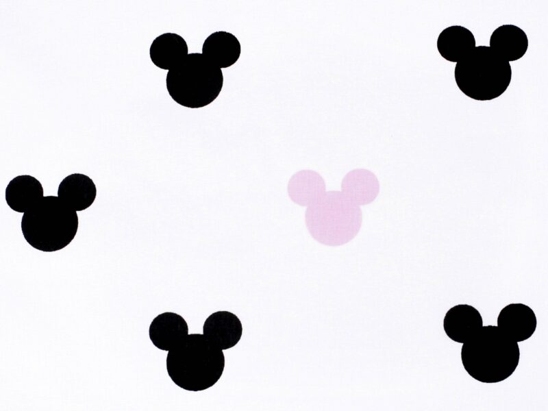 Cotton fabric Mickey mouse pink by Stofex.