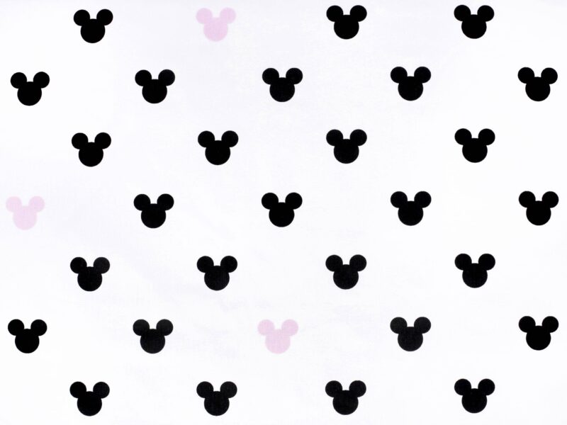 Cotton fabric Mickey mouse pink by Stofex.