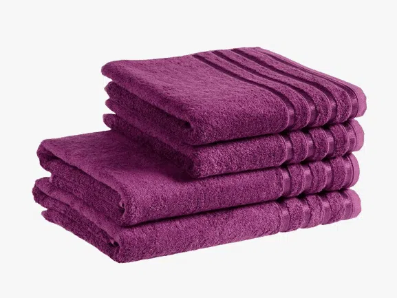 Bamboo towel / bath towel magenta by Stofex.