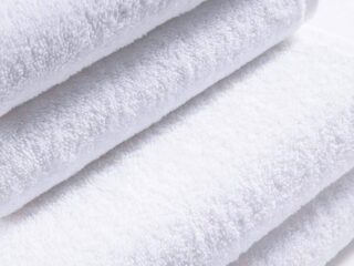 Hotel terry towel / bath towel white by Stofex.