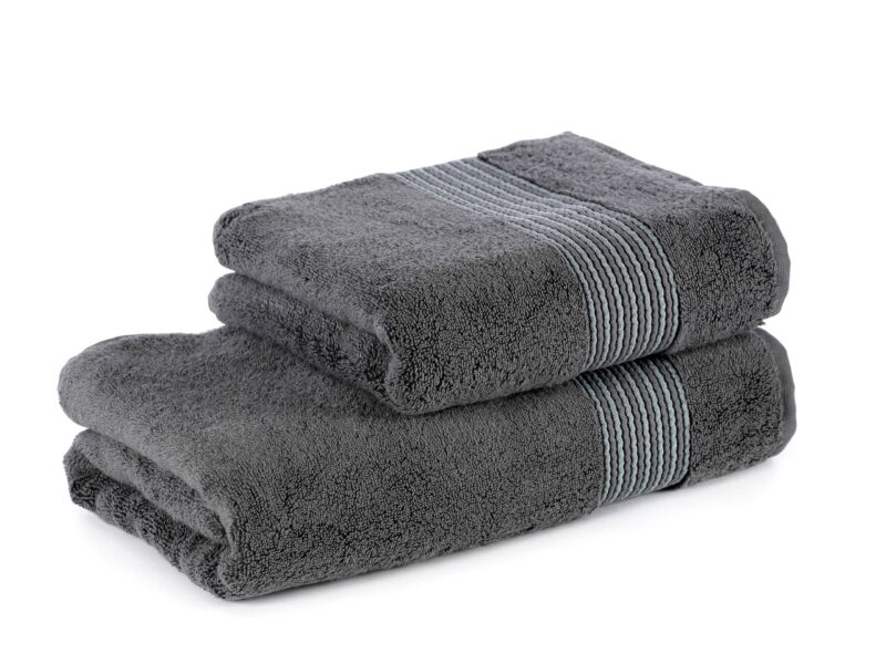 Terry towel / bath towel dark grey micro exclusive by Stofex.