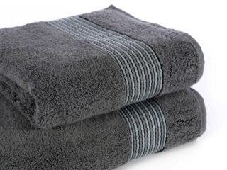 Terry towel / bath towel dark grey micro exclusive by Stofex.