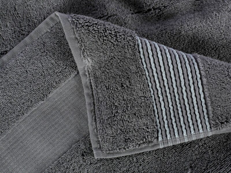 Terry towel / bath towel dark grey micro exclusive by Stofex.