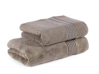 Terry towel / bath towel beige micro exclusive by Stofex.