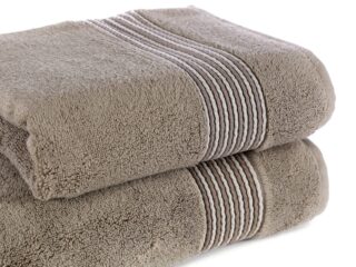 Terry towel / bath towel beige micro exclusive by Stofex.