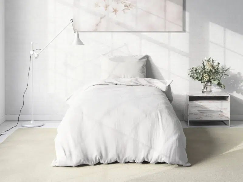 Satin bed linen white by Stofex.