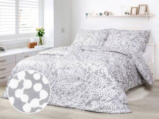 Satin bed linen white berries by Stofex.