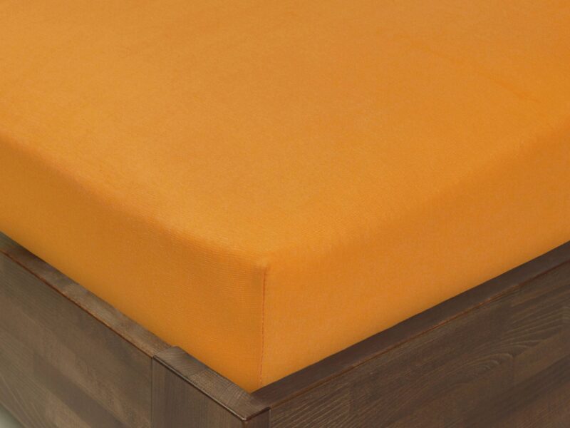 Jersey fitted sheet orange by Stofex.