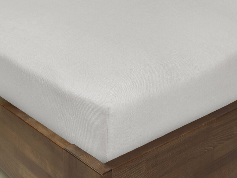 Jersey fitted sheet light grey by Stofex.