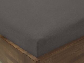 Jersey fitted sheet dark grey by Stofex.