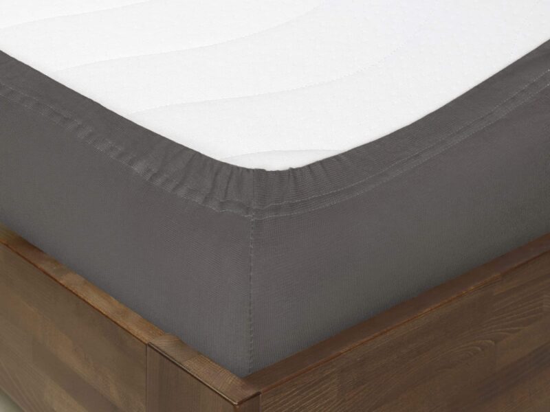 Jersey fitted sheet dark grey by Stofex.