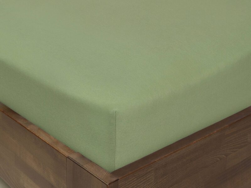 Jersey fitted sheet khaki by Stofex.