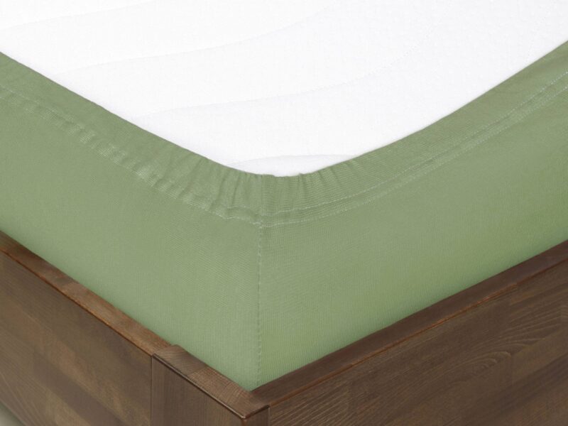 Jersey fitted sheet khaki by Stofex.