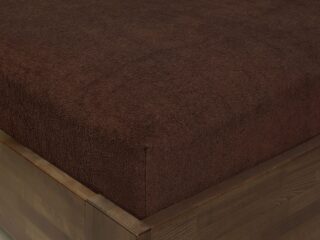 Terry fitted sheet dark brown for high mattresses by Stofex