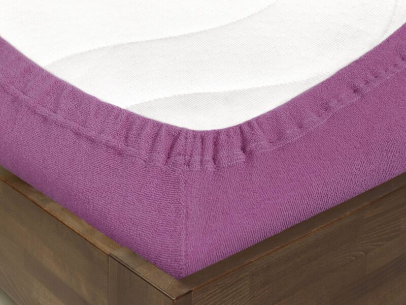 Terry bed sheet lilac with elastic band by Stofex