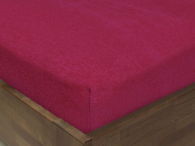 Terry bed sheet fuchsia with elastic band by Stofex