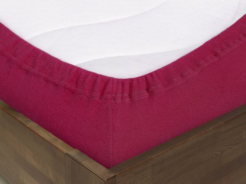 Terry bed sheet fuchsia with elastic band by Stofex