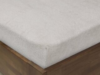 Terry fitted sheet light grey with elastic band by Stofex.