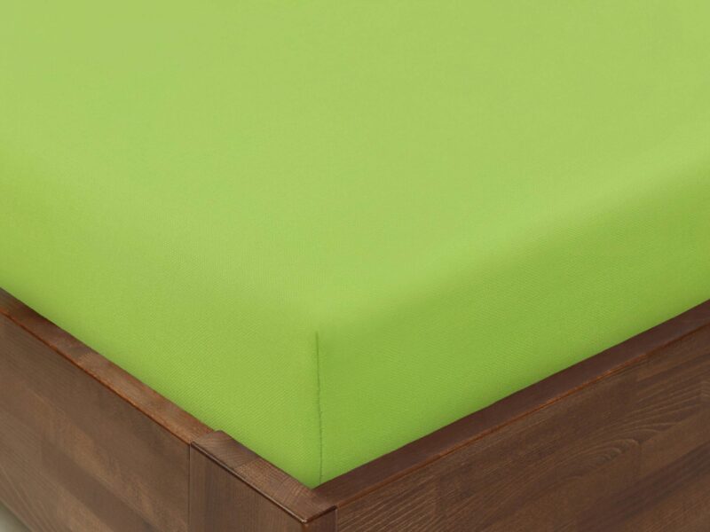 Cotton fitted sheet green by Stofex.