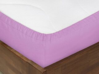 Cotton fitted sheet light purple by Stofex.