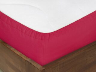 Cotton fitted sheet raspberry by Stofex.