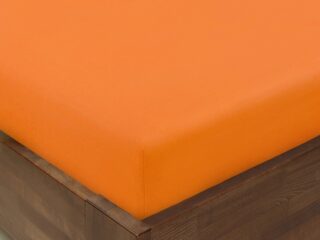 Cotton fitted sheet orange by Stofex.