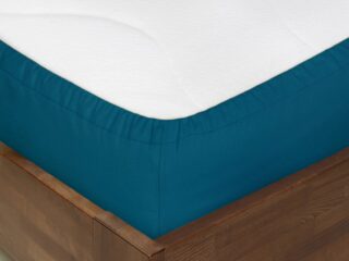 Cotton fitted sheet petrol by Stofex.