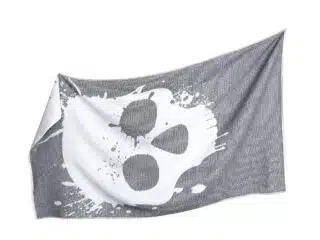 Large beach towel with skull by Stofex.