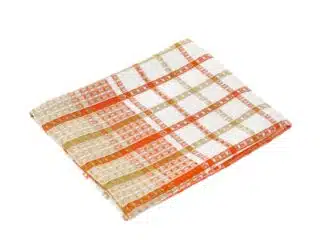 Waffelhandtuch mit Bambusfaser in orange-beige, 50x70 cm von Stofex.