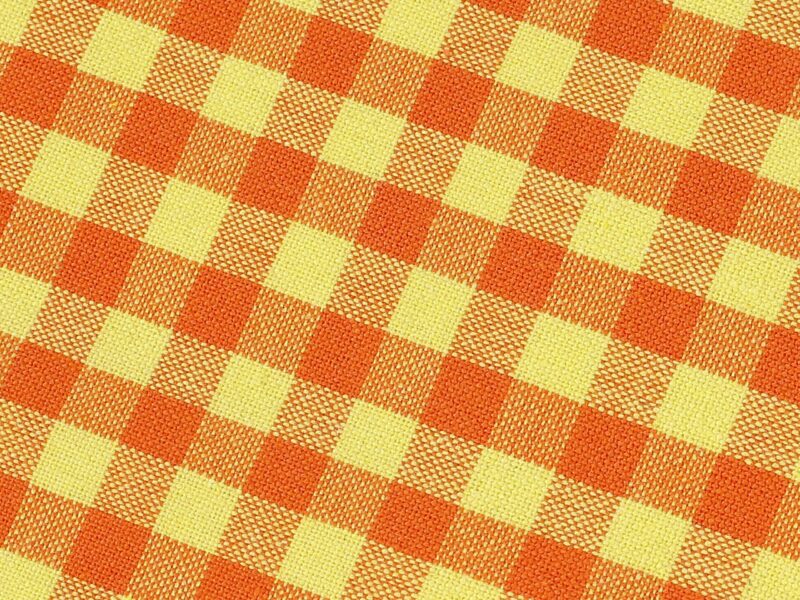 Heavy duty kitchen towel - orange-yellow plaid 50x70 cm by Stofex.