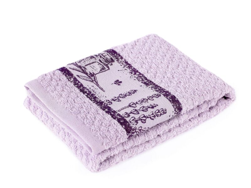 Terry kitchen towel lavender with purple background 40x60 cm by Stofex.